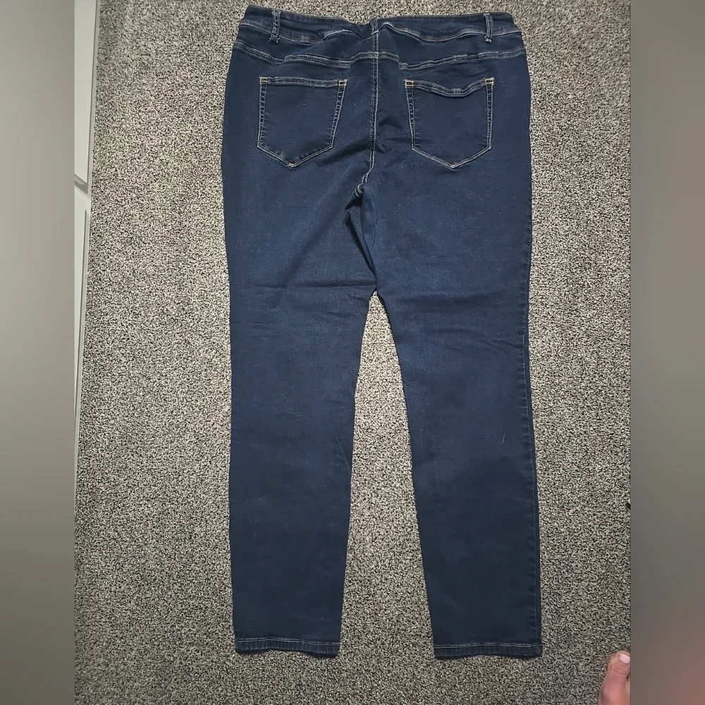 Maurices Dark Blue Skinny Jeans Stretchy Womens Size 22 Reg. - Picture 7 of 15